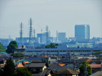 神奈川県海老名市の街並み(相模野台地から見る海老名市街)