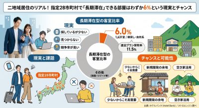 二地域居住のリアル！指定28市町村で「長期滞在」できる部屋はわずか6%という現実とチャンス | 二拠点生活