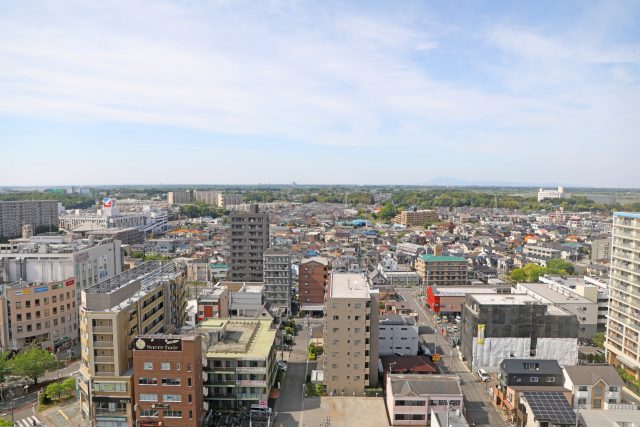 千葉県我孫子市の市街地の町並み