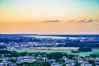 千葉県銚子市の市街地の町並み