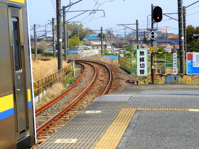 千葉県大網白里市の大綱駅からののどかな町並み