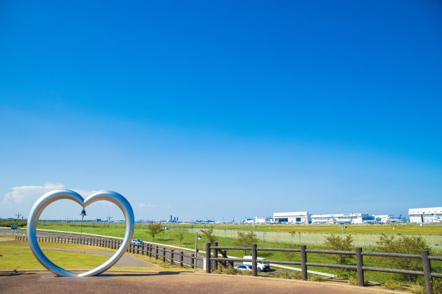 千葉県芝山町のひこうきの丘と田舎の風景