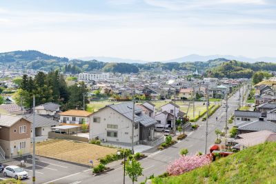 福島県田村市の住宅地の風景と町並み