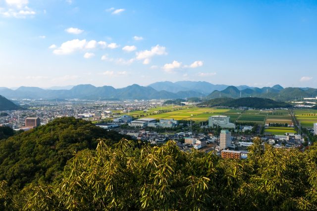 岐阜県関市のローカルな田舎の町並み