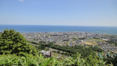 北海道枝幸町の市街地の景色