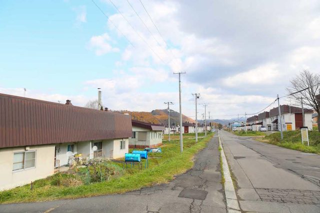 北海道上砂川町の住宅地の風景