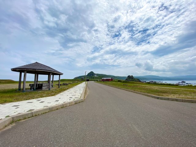 北海道奥尻町の島の最北端にある田端の風景