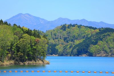 北海道当別町にある当別ダム湖の景色