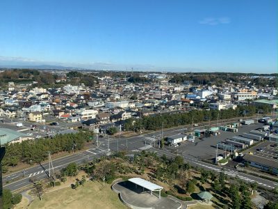 茨城県大洗町をマリンタワーから眺めた風景