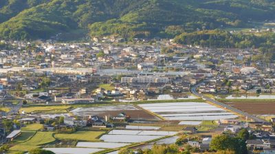 茨城県桜川市の町の風景