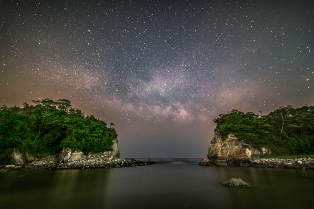 茨城県高萩市の高戸小浜海岸の天の川