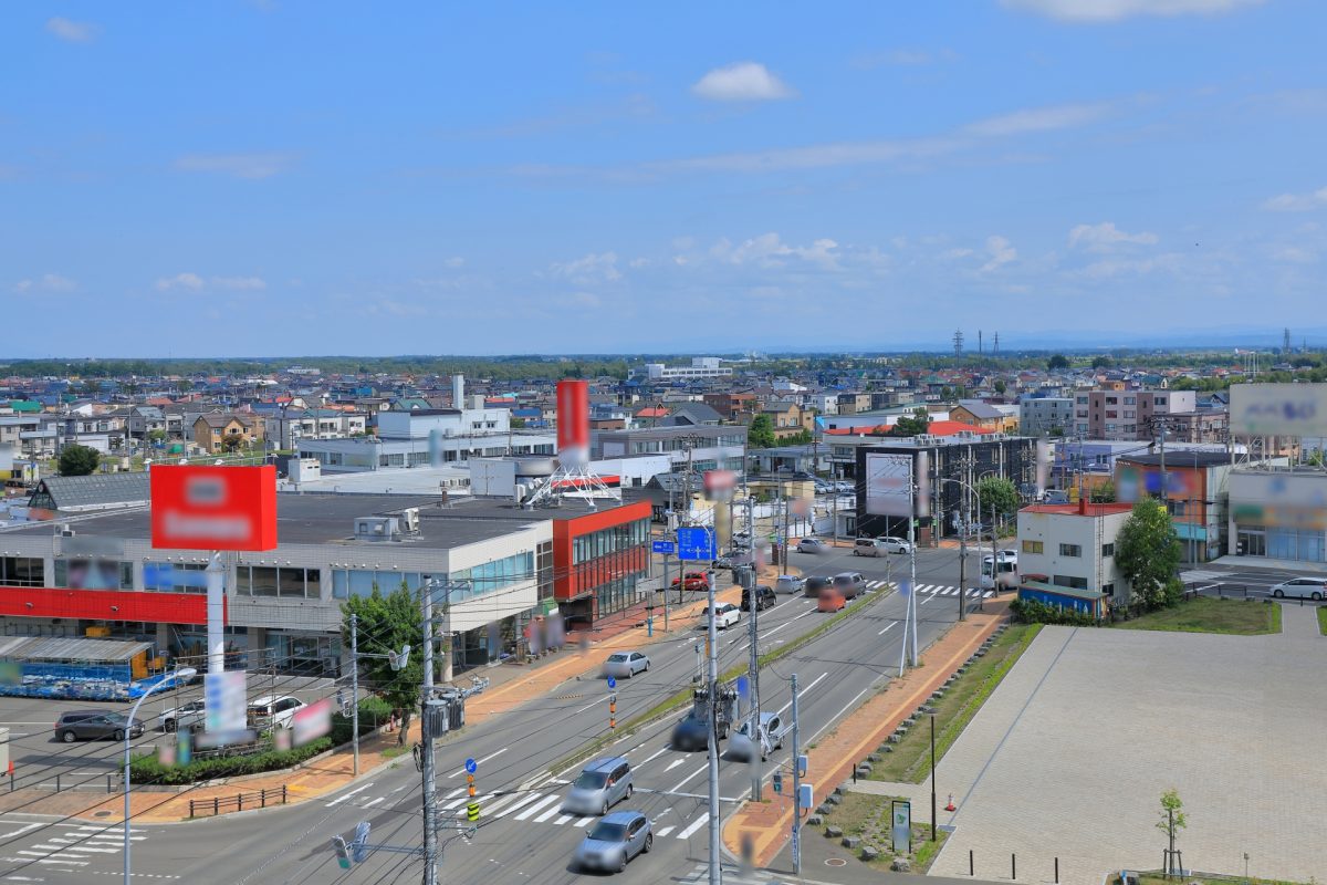北広島市の市街地の風景