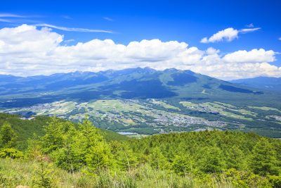 長野県富士見町の入笠山山頂から見える八ヶ岳