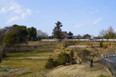 岡山県里庄町の田舎の風景と不動院の風景