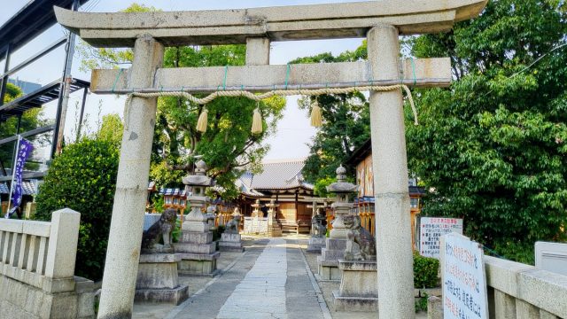 大阪府泉大津市の街並み(大津神社鳥居)