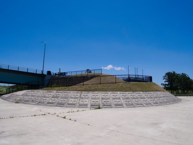 滋賀県野洲市の街並み(琵琶湖湖岸　しあわせの丘