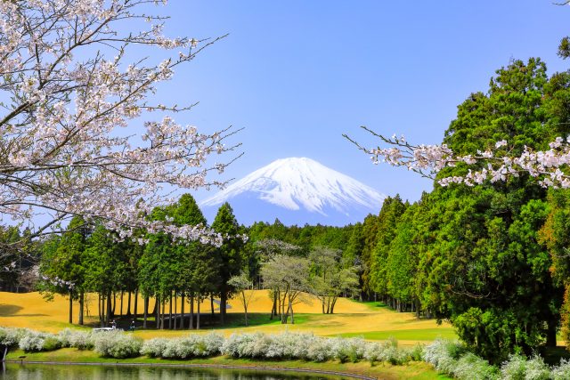 静岡県御殿場市の太平洋クラブ御殿場からの富士山の眺め