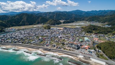 徳島県海陽町の町全体の景観