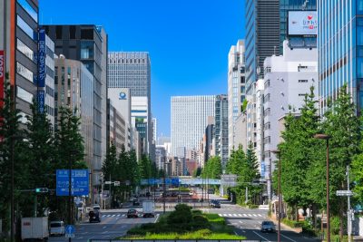 東京都中央区の銀座のオフィス街