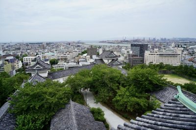 和歌山県和歌山市の街並み(和歌山　和歌山城からの和歌山湾)